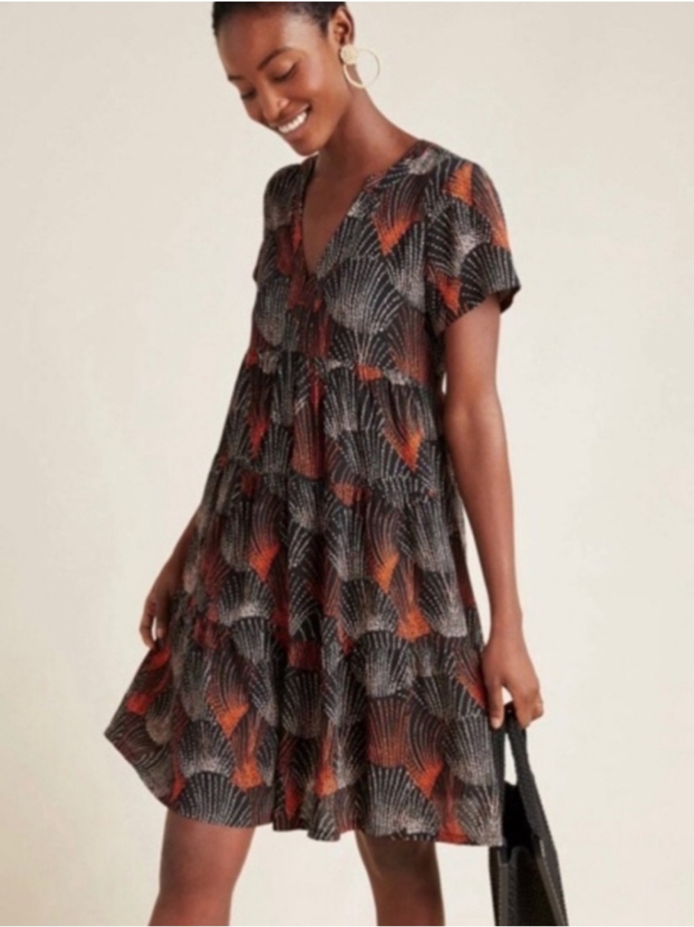 Anthropologie Maeve Tania
Tiered Short Sleeve Tunic Dress Small